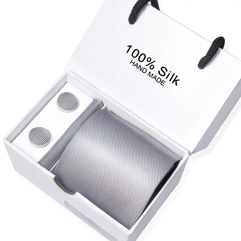 Прямая Продажа с фабрики, мужские галстуки и карманные квадратные и галстуки, запонки, подарочный набор