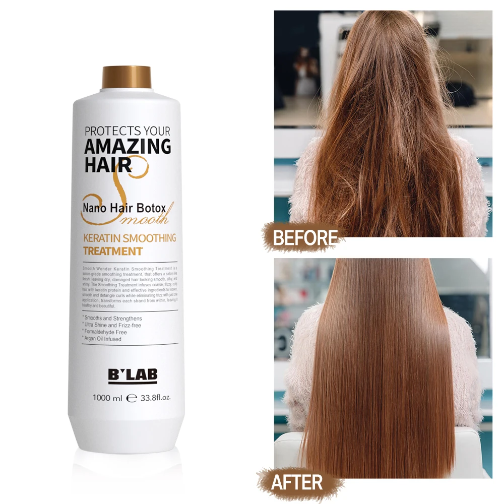 OEM ODM Professional Salon Brazilian Keratin Nano Hair Protein Smoothing Treatment Collagen Keratin Hair Straightening Treatment
