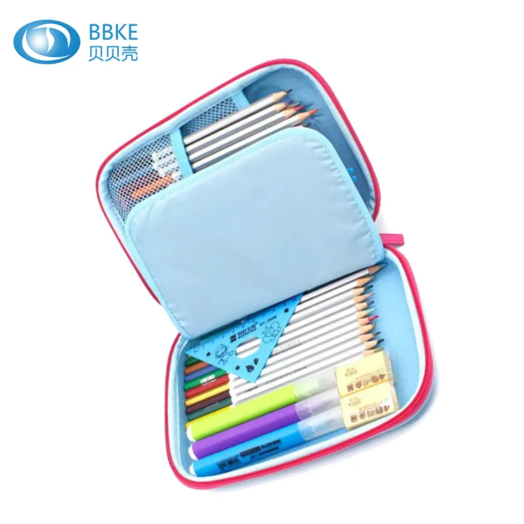 Хит продаж, водонепроницаемый ударопрочный плоский пенал, переработанный двухслойный жесткий пенал EVA, чехол для карандашей, индивидуальный пенал