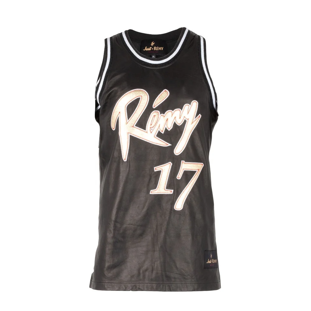 Don C x Remy Martin Leather Basketball Jersey Sleeveless Reversible Mesh fabric Durable Lightweight Breathable Basketball Jersey