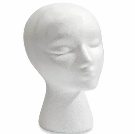 cheap material styrofoam human head model