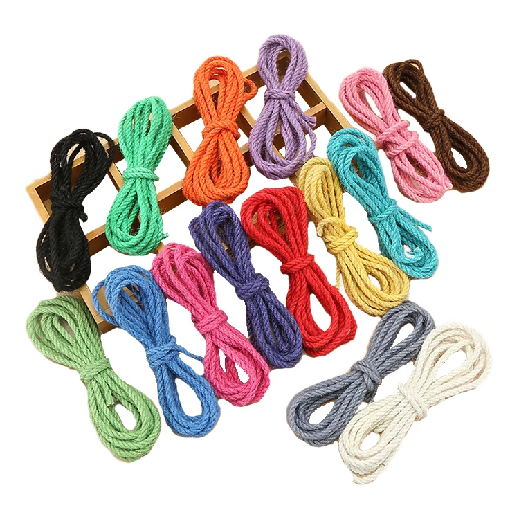 
Wholesale high quality 5mm natural cord interior decor hemp garden rope 