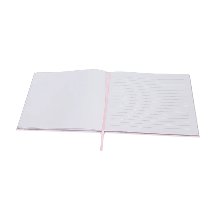 Flower Book Style Custom Design and Coated Paper Rose Gold Foil Stamping Wedding Guest Book