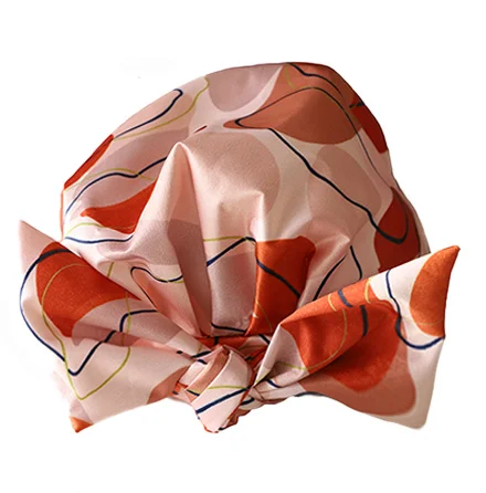 Reusable Bath Caps for Long Hair Women Premium Sumptuous Silky Satin Lined Waterproof Shower Caps Extra Large