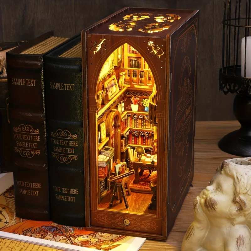 Рекламный набор для книг «DIY» миниатюрный кукольный домик 3D деревянная головоломка украшение дома подарки
