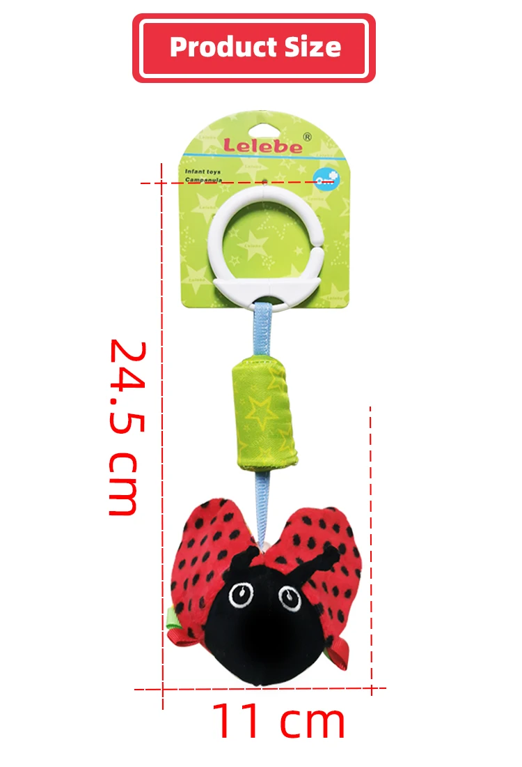 Animal bells with tortoise  hang  ornamental   baby mobiles plush  stuffed animal toy