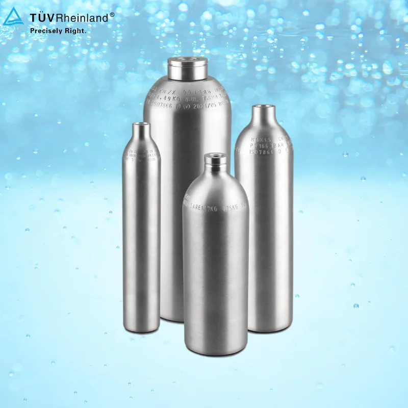 ZX 1KG 2KG 4KG 5KG 10KG 166.7bar CO2 Gas Tank ISO7866 Food Grade TPED Cylinder for Soda Machine