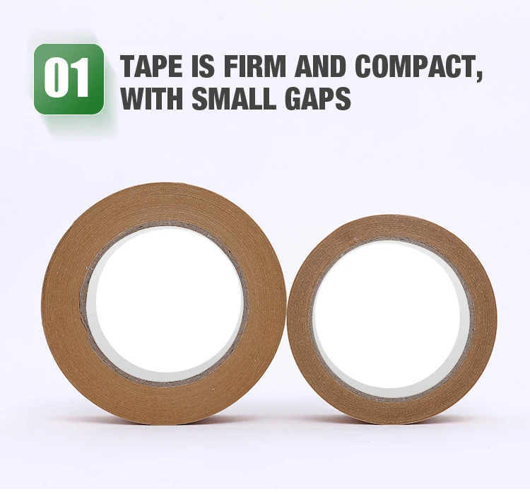 Wholesale Custom Logo Water-free Self-adhesive Kraft Paper Tape for Photo Frame Back Panel Painting Frame