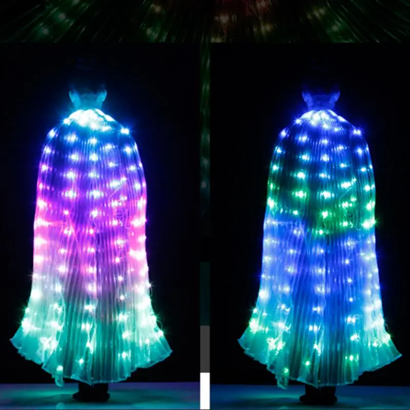 Full Color Led Magic fairy Outfit Dance Costumes Glow in the Dark Dresses Performance Wear
