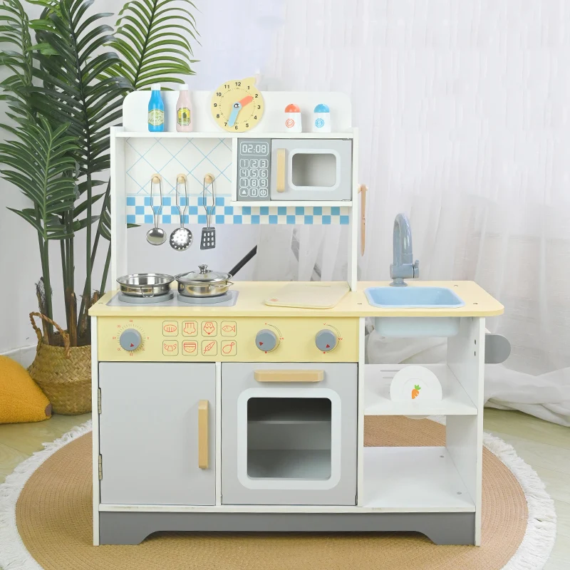 Children Simulation Kitchen Toy Pretend Play Preschool Kitchen Cooking Sets For Birthday Gifts