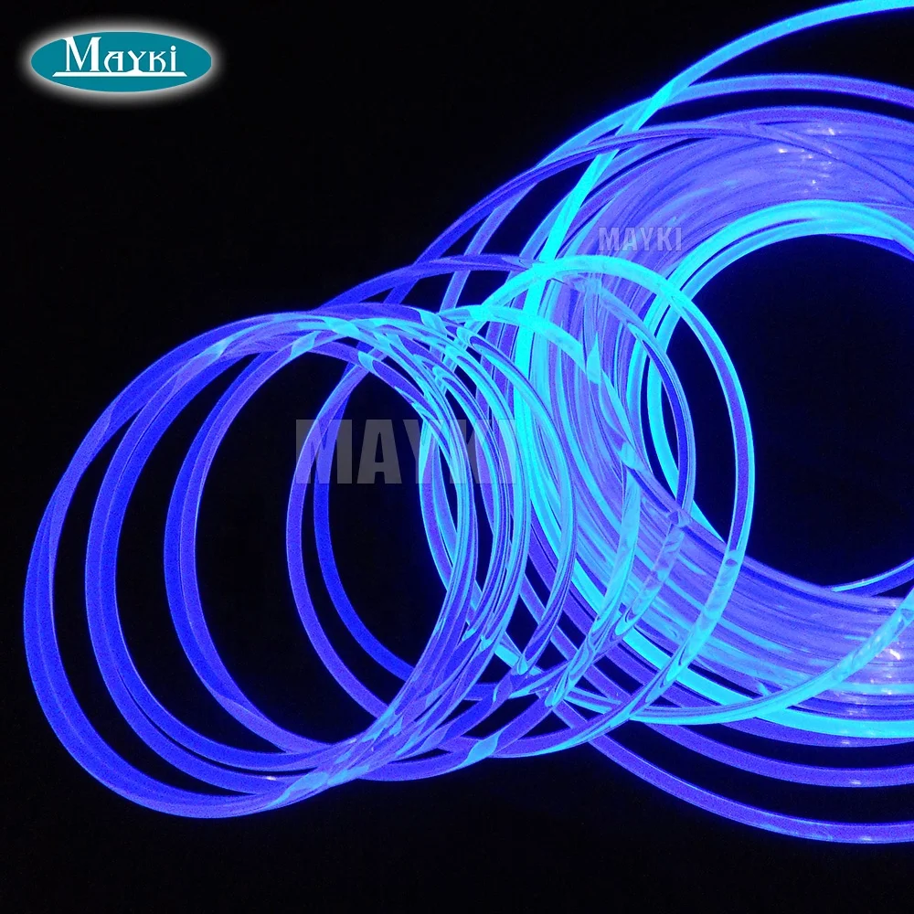 1.5mm to 14mm side spot glow fiber optic light cable for pool car indoor using