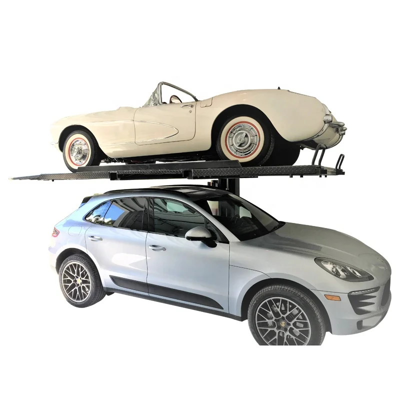 High quality 3.5t single post auto storage lift 2 cars one post car parking lift