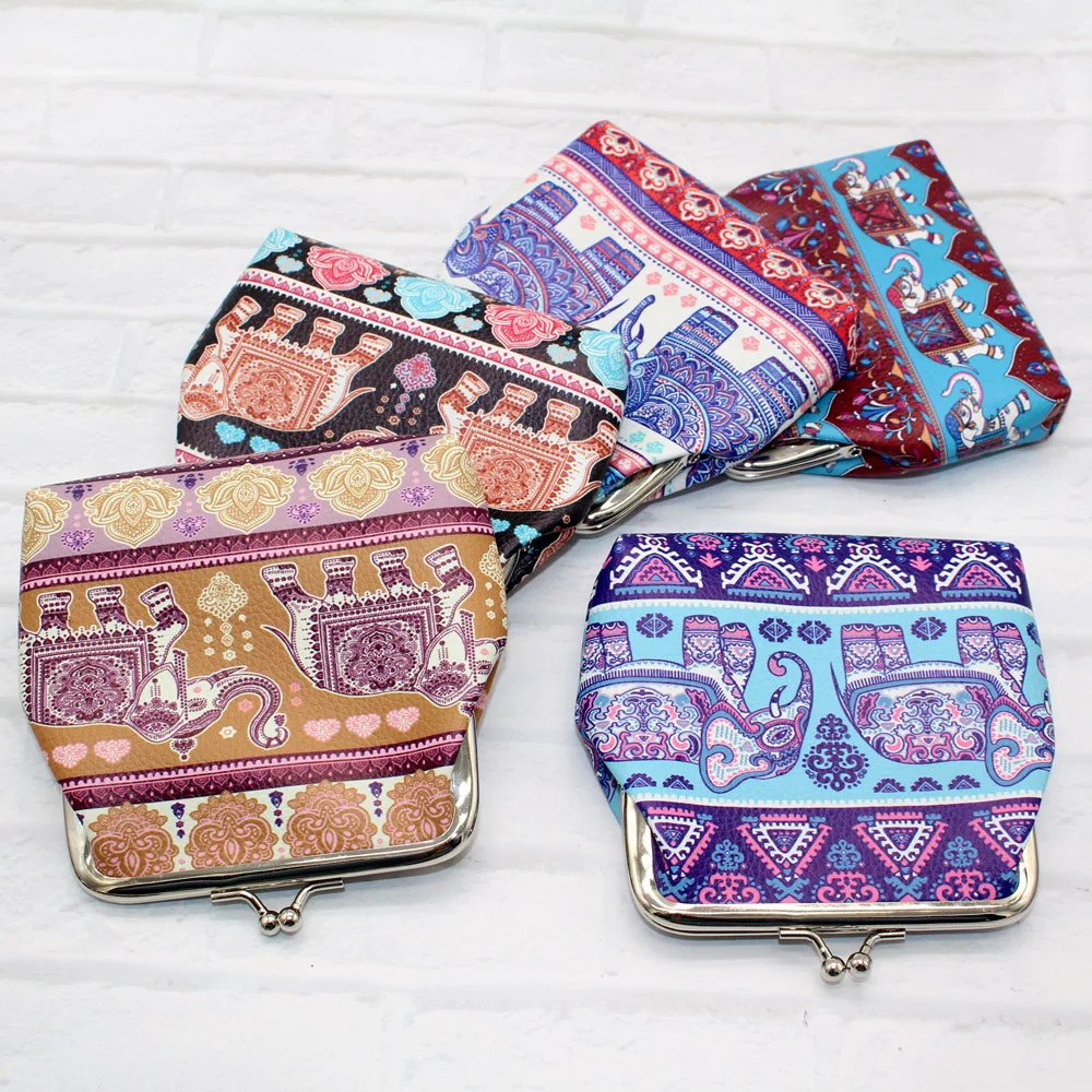 Bohemia Style Women Clutch Wallet Pocket Girls Leather Coin Purse