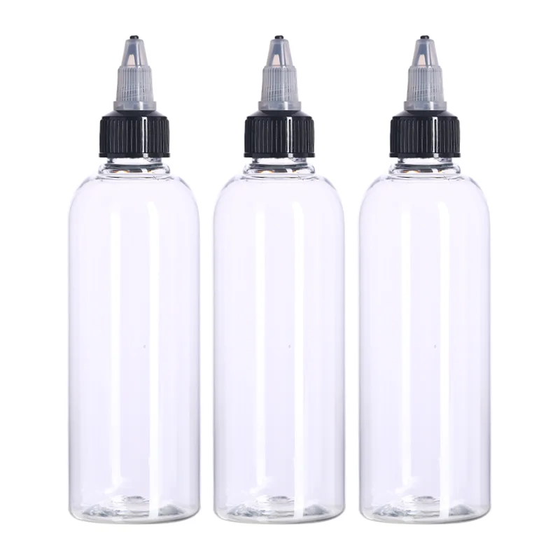 8oz 12oz refillable empty PET squeeze bottle for sauce honey oil applicator bottle