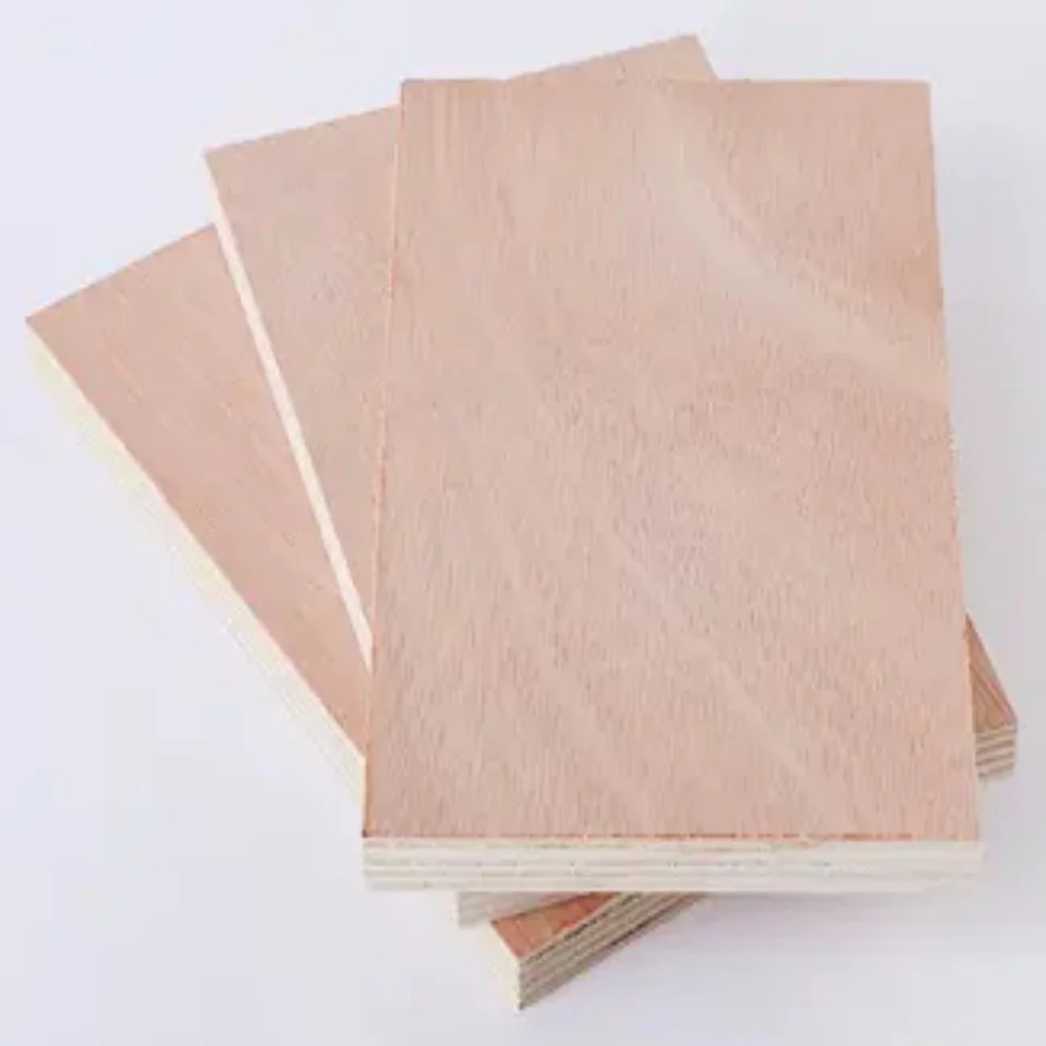 18mm Okoume Marine Plywood sheet 4x8 Poplar Core MR Glue BB/CC Grade Commercial Plywood bathroom cabinet with mirror & basin