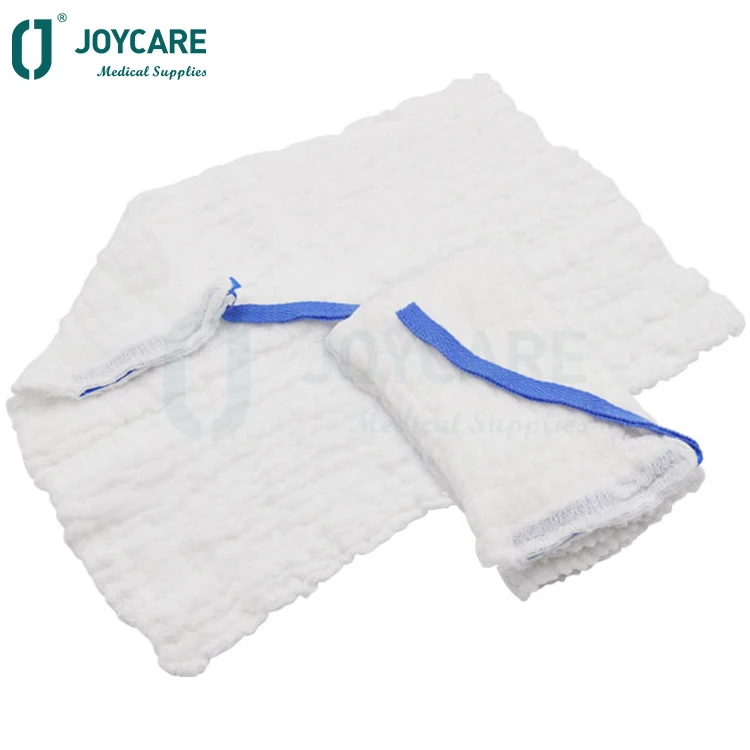 4ply 6ply 8ply 12ply Sterile Medical use Pre-washed Unwashed Lap Sponge With detectable thread chip