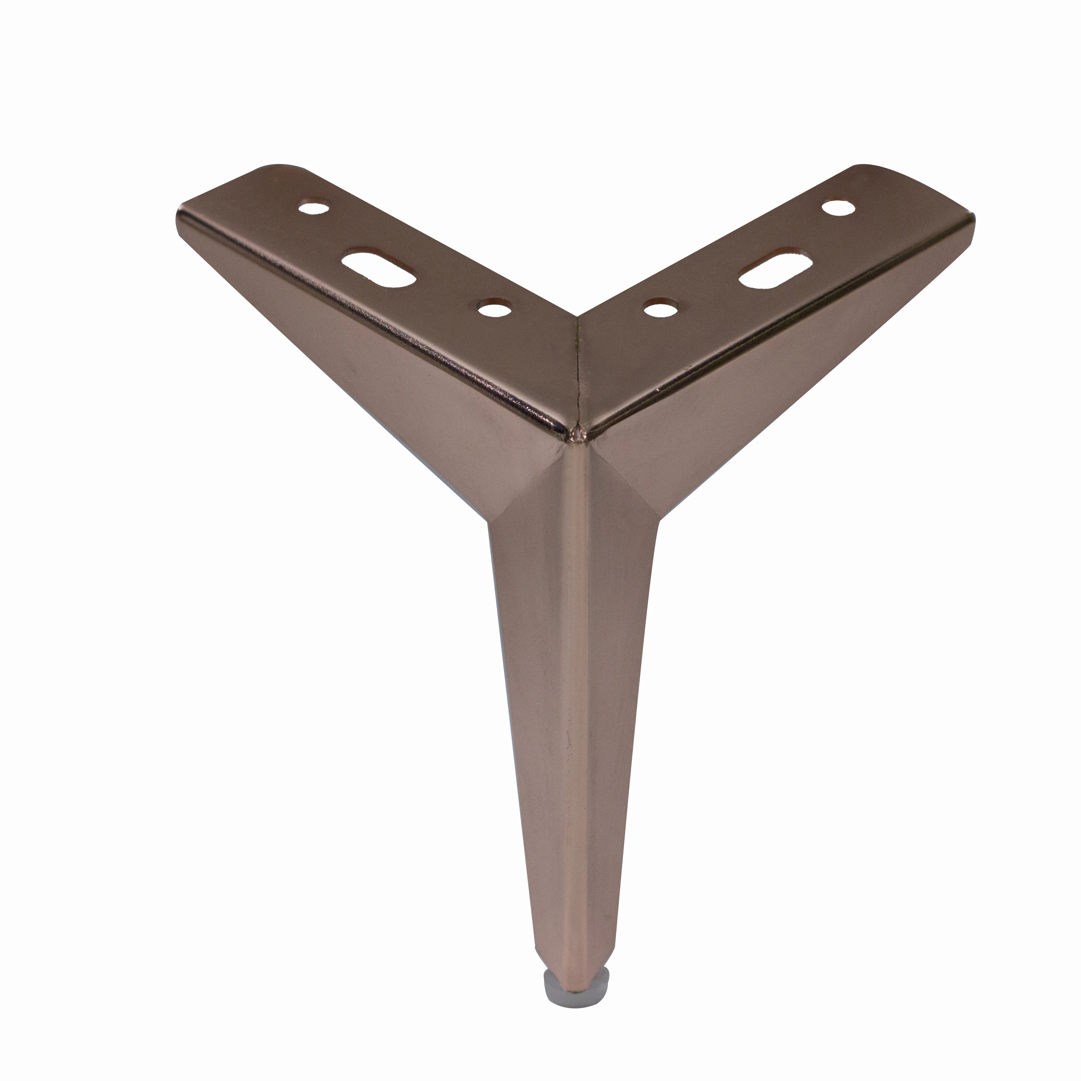 140mmH New style Metal Cabinet Feet Furniture Leg Golden Sofa Feet Heavy Duty Triangle Rose gold Sofa Metal legs