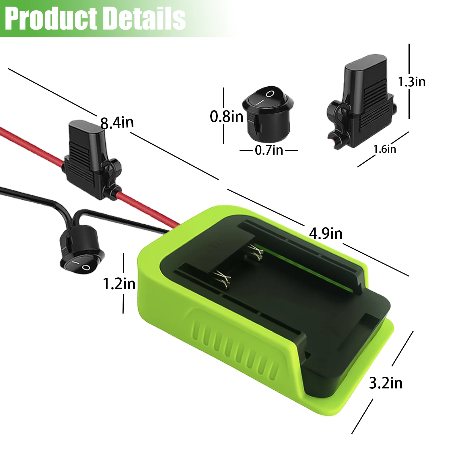 URUN Hot sale Compatible for RY OBI 40V lithium battery with insurance manual  DIY Power Wheels connect Adapter
