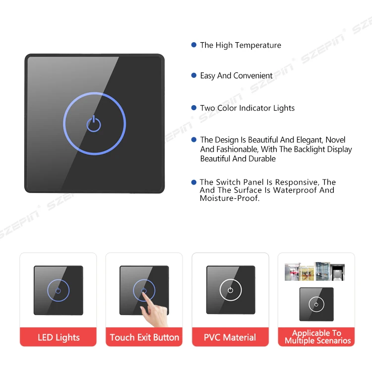 Simple Install Waterproof Wireless Access Control Kit Include Touch Keypad Wireless Door Controller Wireless Switch and Remote
