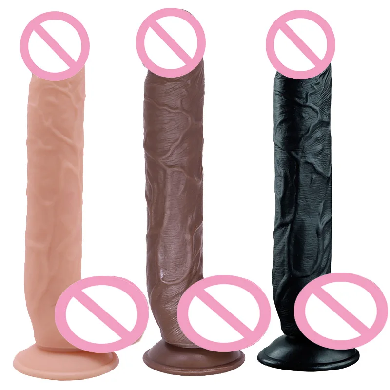 Factory 11 inch Big Size Cock Lifelike Lifelike realistic PVC thrusting Dildo XXL For Women