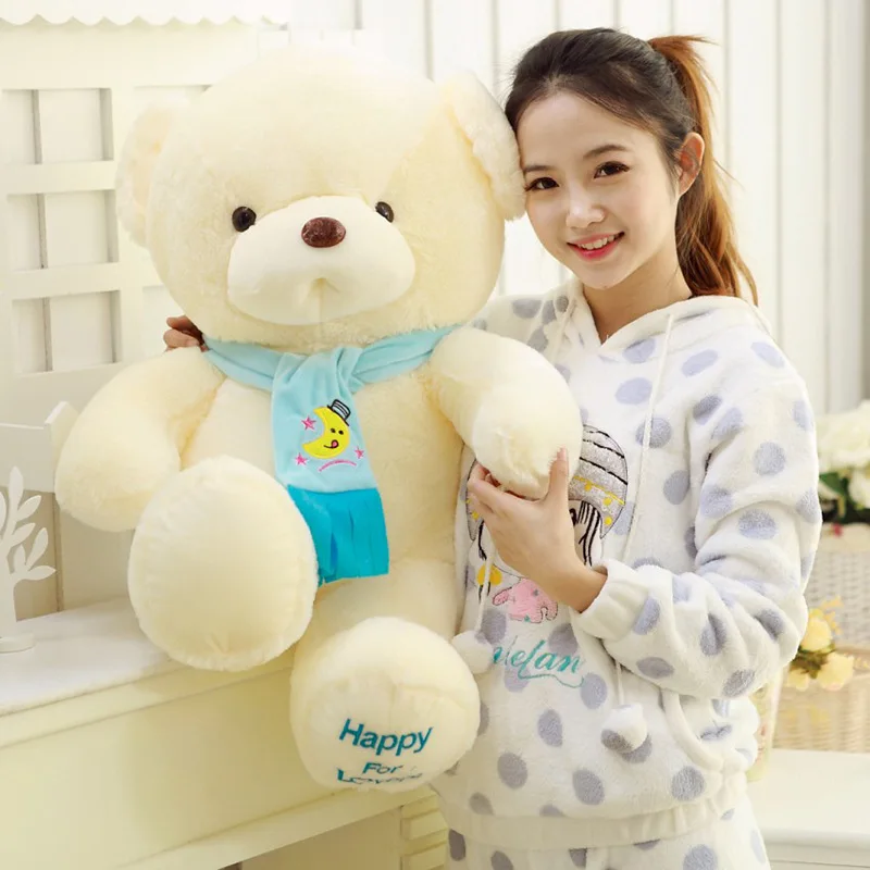 White Scarf Ted-dy Bear cartoon plush toys Stuffed Animal Toys Soft Ted-dy Bear For Girlfriend Valentines Gift