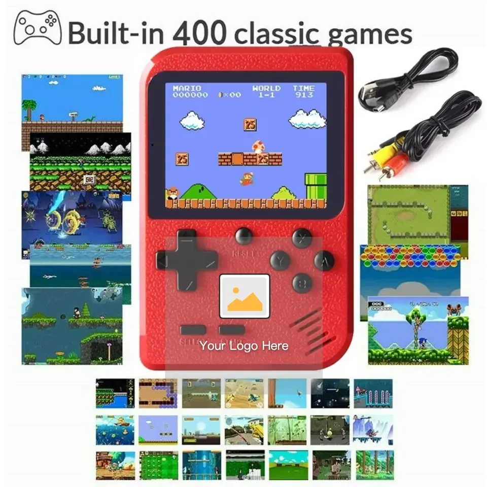 400 Games Sup Handheld 8 Bit Retro Game Console 3 Inch Hd Lcd Rechargeable Mini video Game Player