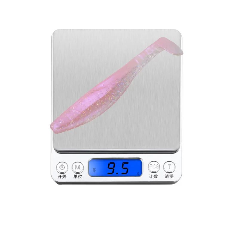 Artificial sea bass fishing lure 110mm 9.5g 3pcs saltwater soft bait shad lure paddle tail fishing bait