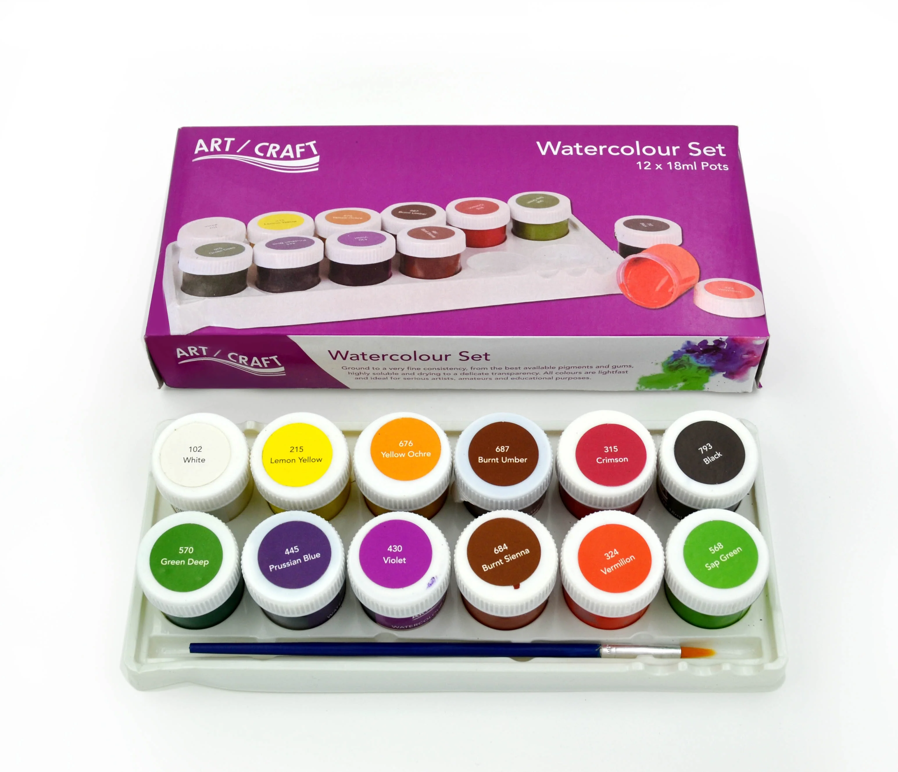 Best Selling Artist color set 12 colors watercolor paint set diy finger drawing