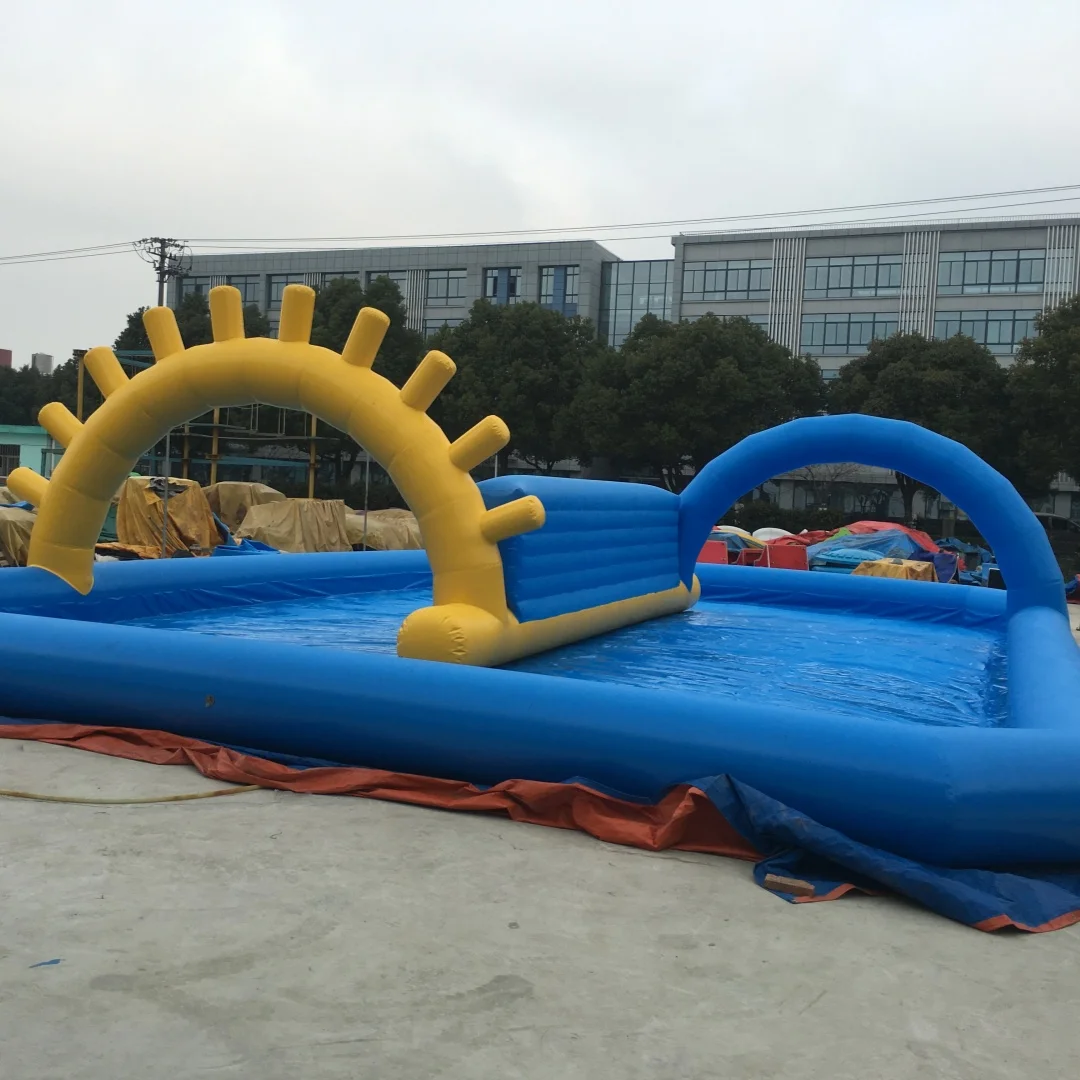 Adult commercial inflatable water slide pool PVC material swimming pool with wholesale price