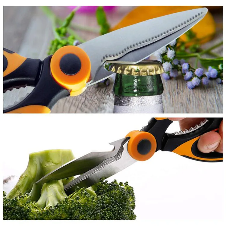 QY-5042Kitchen Shears Premium Heavy Duty Shears Ultra Sharp Stainless Steel Multi-function Kitchen Scissors for Chicken