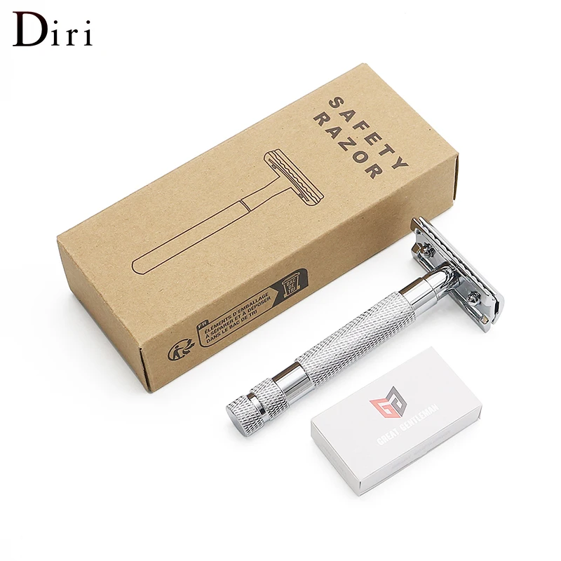 Diri Custom Logo Lady Face Body Stainless Steel Metal Handle Double Edge Safety Razor