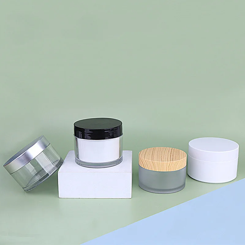 Factory printing cosmetics packaging pet cream jar 50g 250g