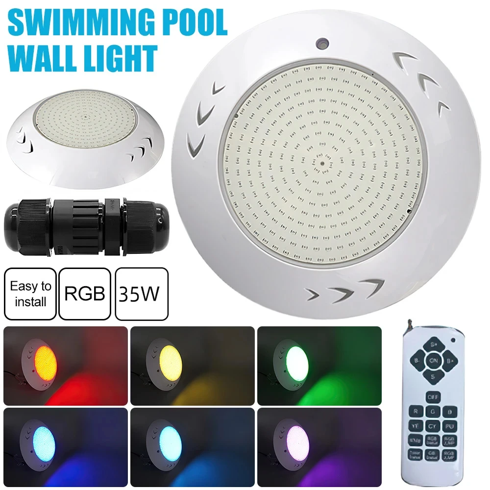 LED Light Swimming Pool Submersible Light IP68 Waterproof Seven Color Spa Lamp RGB AC 12V/24V 35W DC 12V Mx 90 Modern 800 50000