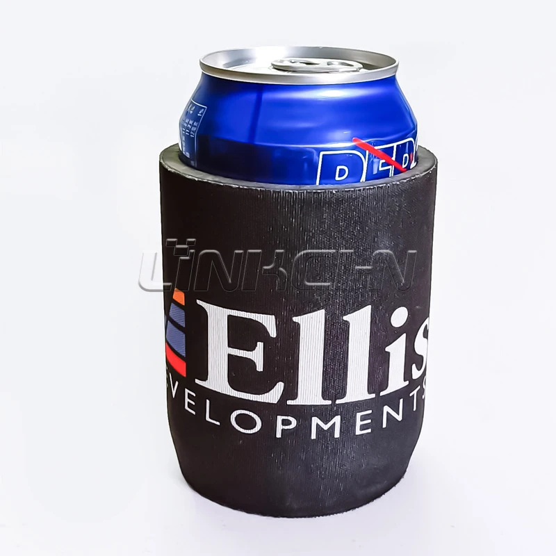 Customized Sublimation Printing Logo Neoprene 330ml Portable Beer Ice Can Cooler
