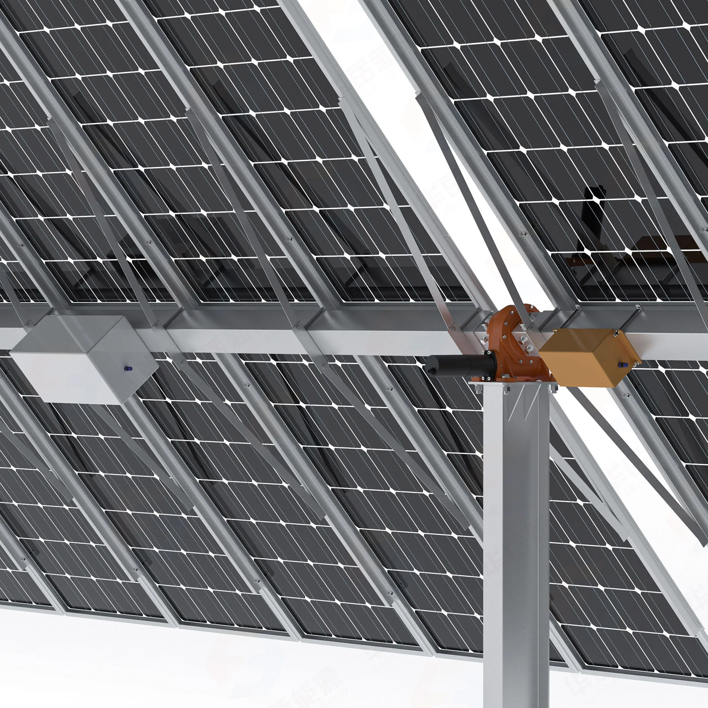 83kw HYP-2-180PV-78-IR-M-4SD Hot Single Axis Solar Gps Automatic Einachsige Sun Tracker Bracket Pv Single Sun Tracker Controller