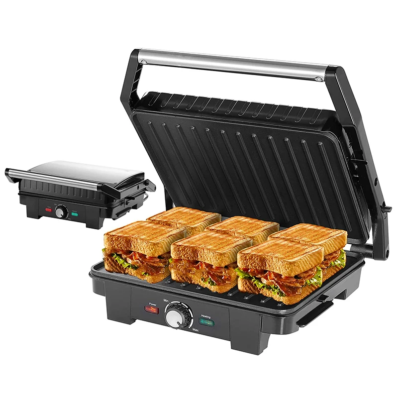 XXL electric grill multifunction grill for roasting meat paninis sandwiches maker tabletop barbecue 2200V sandwich press grill