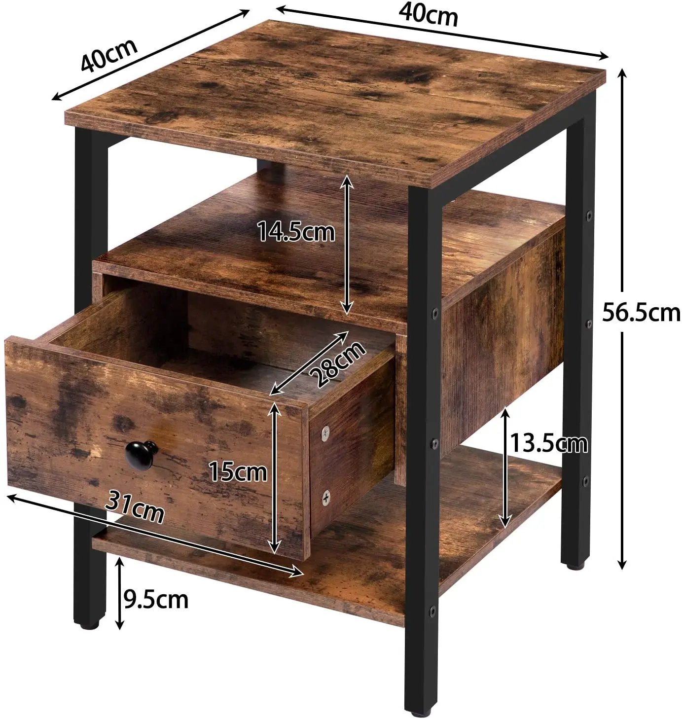 Good Quality Supplier Wooden Night Stand Bedside Table By Modern Design