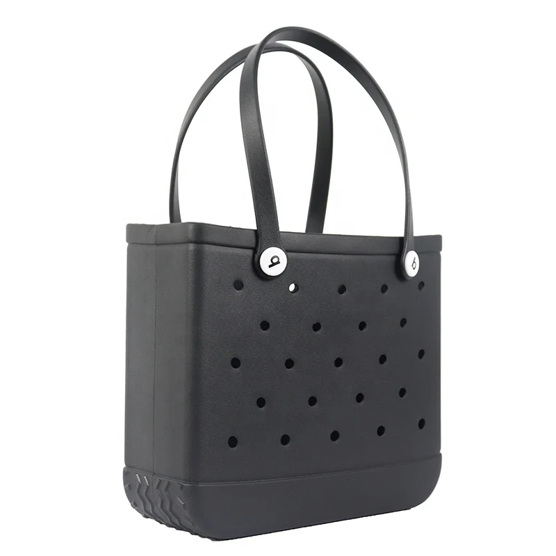 Popular Waterproof Woman EVA Tote Large Shopping Basket Bags Beach Silicone Bogg Bag Purse Eco Jelly Candy Lady Handbags