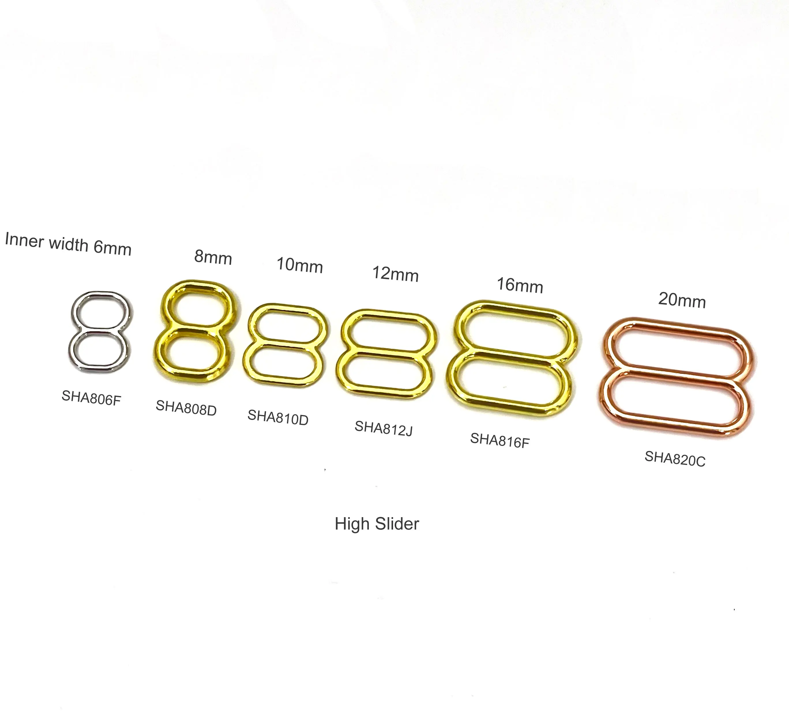 Eco-friendly Hanging Plating Rose Gold Alloyed Bra Sliders Rings Bra Straps Adjusters Manufacturer For Underwear