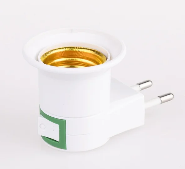 E27 LED Light Bulbs Socket with Switch Base Holder On/Off Button for Home Office Night Light