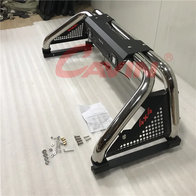Cavin Stainless Steel Sport Bar Roll Bar With Light For Mitsubishi Triton L200 Roll Bar
