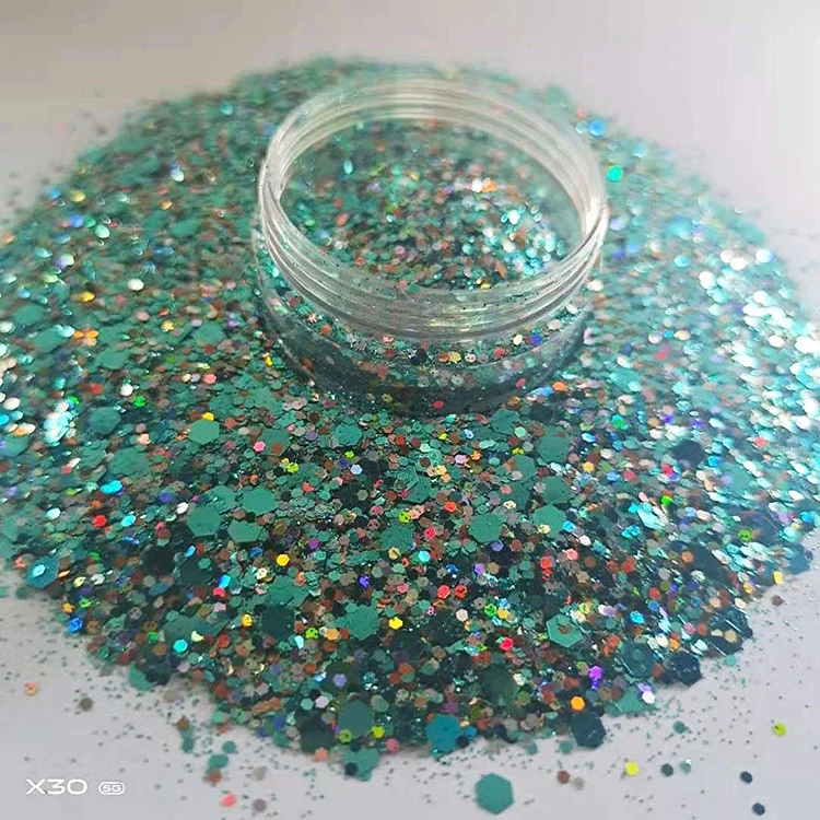 2024 Wholesale non-toxic pink color Polyester Bulk Craft chunky glitter