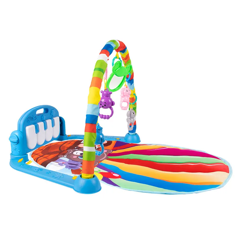 HW Toys Baby & Toddler Hot Air Balloon Pedal Piano Fitness Rack Music Play Gym Mat With Rattles Teether Infant Activity Mats Toy