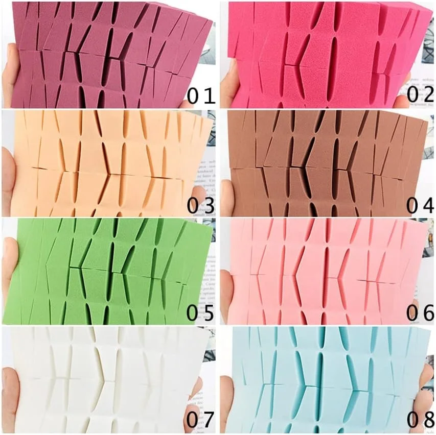 Woxin  Latex Free  24pcs  Cosmetic Wedges Triangle Shape Makeup DIY Sponge Puff  Nail  Buffer Art  Brush Gradient  Stamper Tools