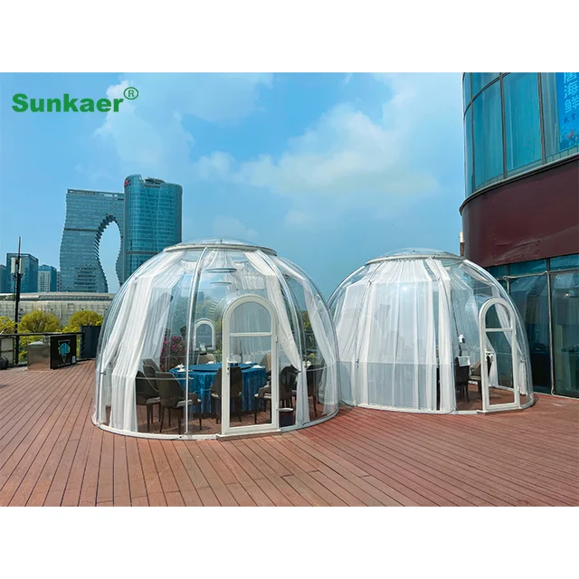 Sunkaer Newest Anti rust/uv/rain/snow Polycarbonate Clear Skylight Round Dome clear dome room bubble house
