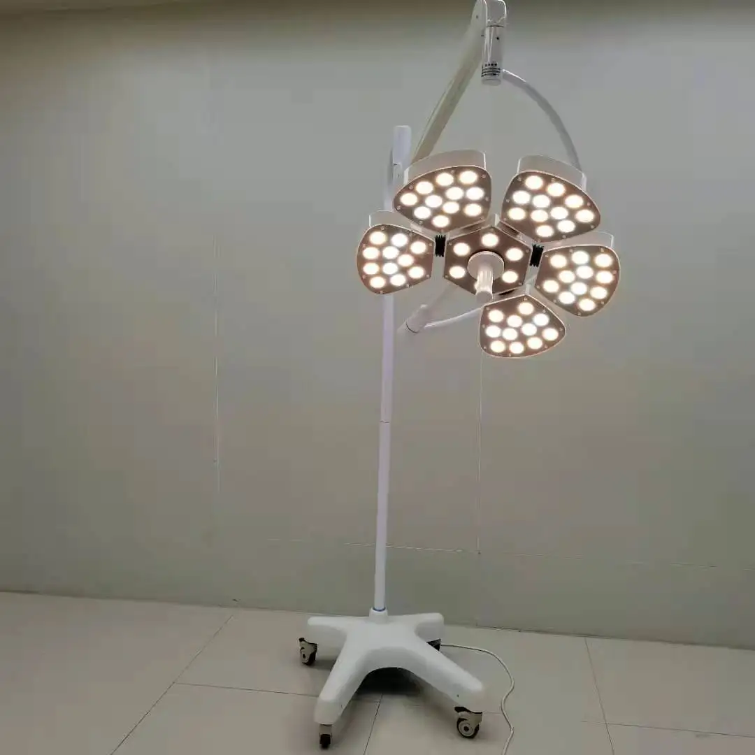 MJ meditech Emergency Room Portable Operating Light 5petal Type Standing Mobile Surgical Led Lamp