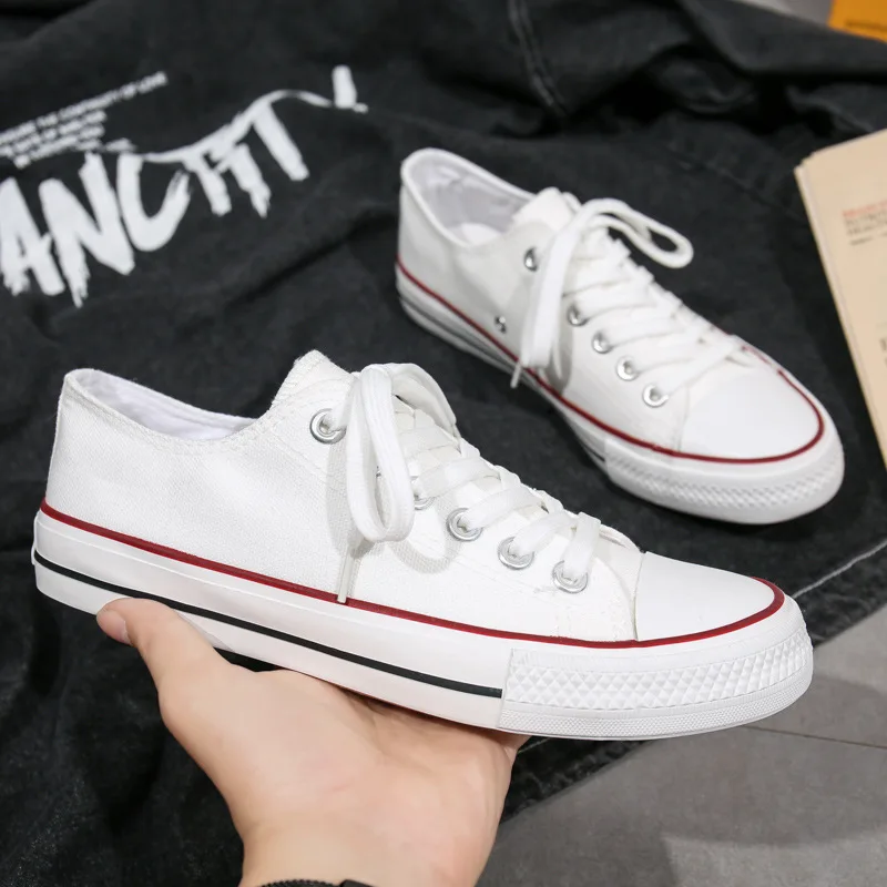 OEM wholesale bulk breathable school sports painting blank white vintage rubber espadrilles all star canvas sneakers shoes men