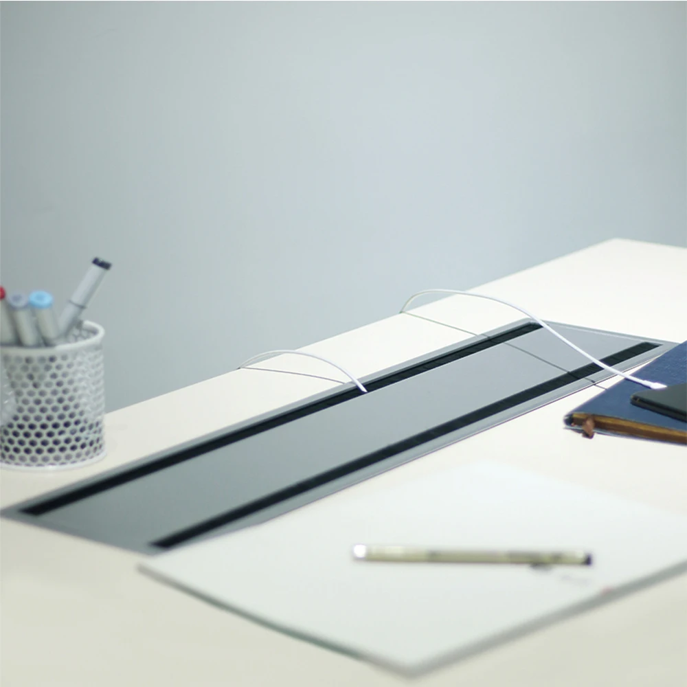 Conference Table Wire Hider Box Cable Grommet Management Box Cord Organizer