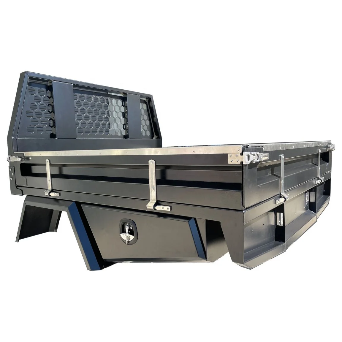 Satin Black Dual Cab Aluminium Ute Tray