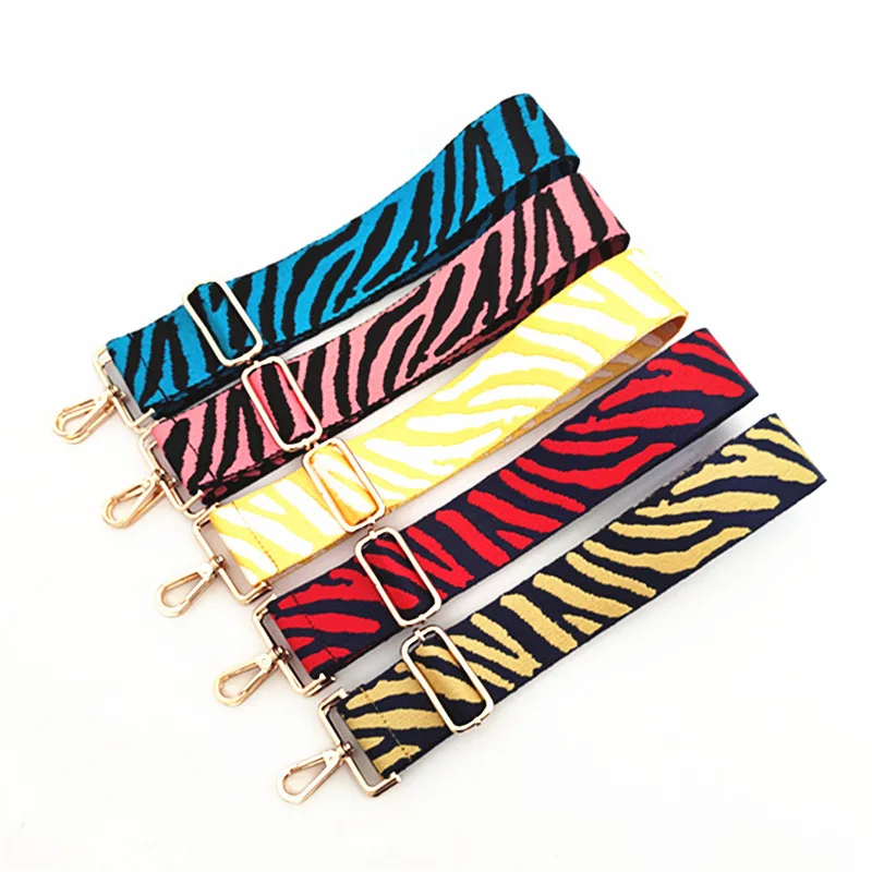 26 Colors Multicolor Crossbody Handbag Replacement Strap 5CM Wide Zebra Pattern Purse Bag Straps Handbag belt Extender